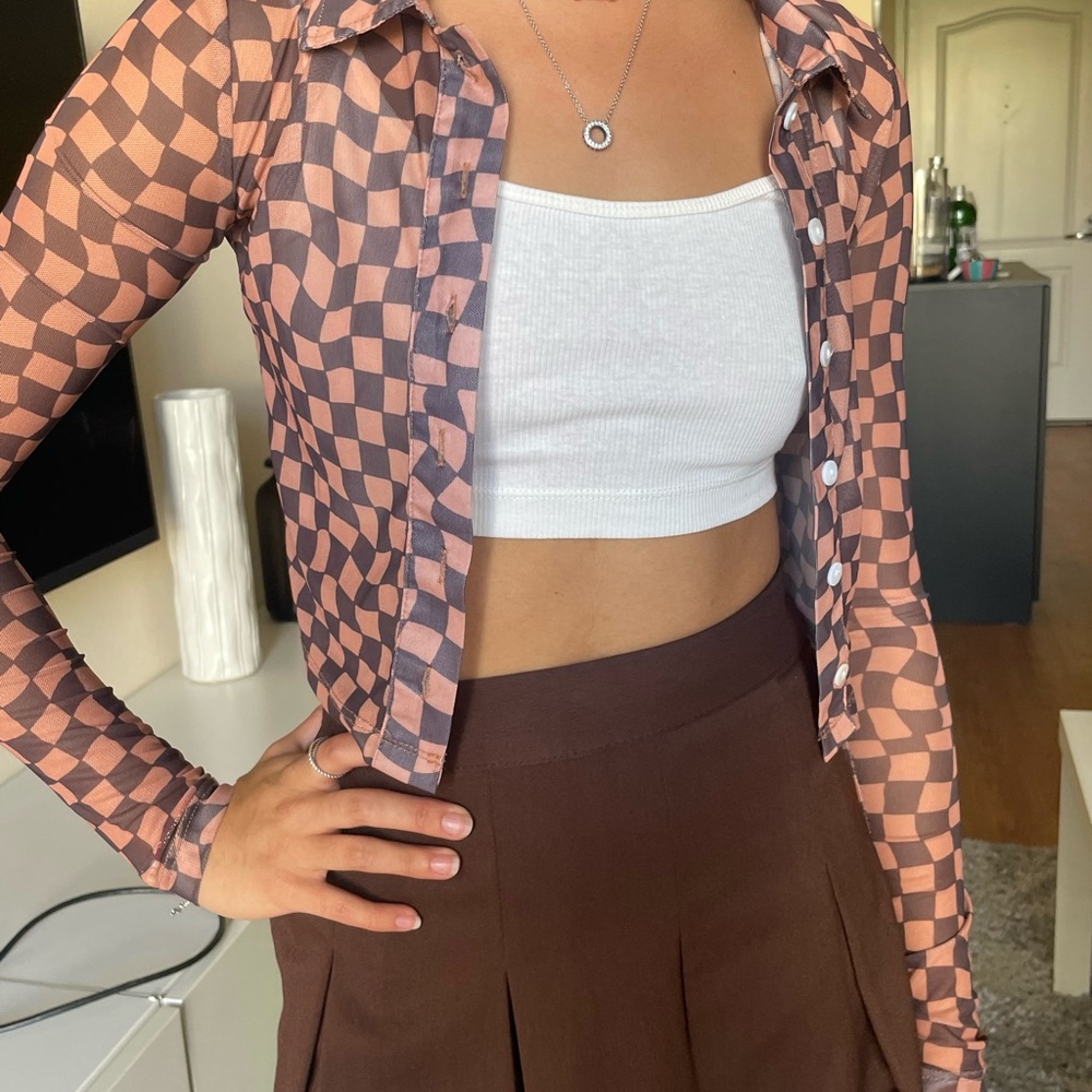 Cool Sheer brown printed jacket